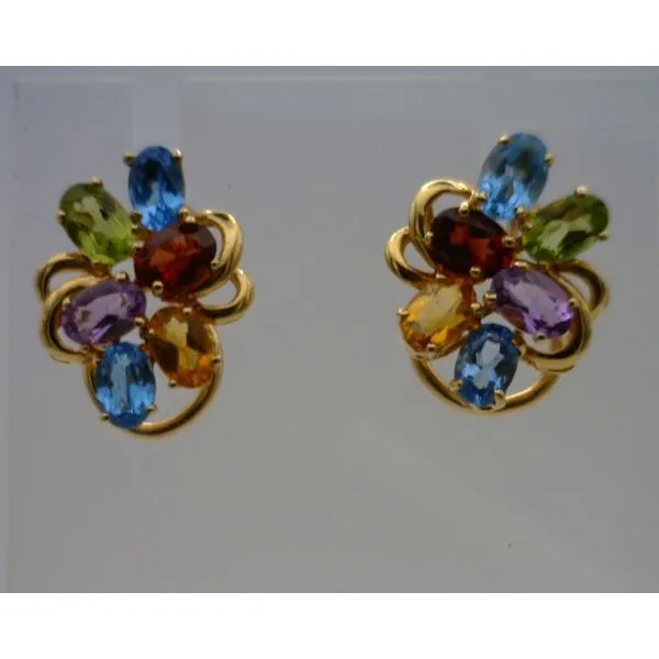 Colored Stone  / Pearl Earrings Joint Venture Estate Jewelry Charleston, SC
