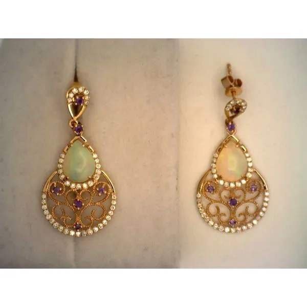 Colored Stone  / Pearl Earrings Image 2 Joint Venture Estate Jewelry Charleston, SC