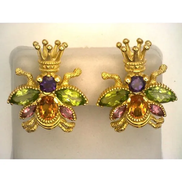 Colored Stone  / Pearl Earrings Joint Venture Estate Jewelry Charleston, SC
