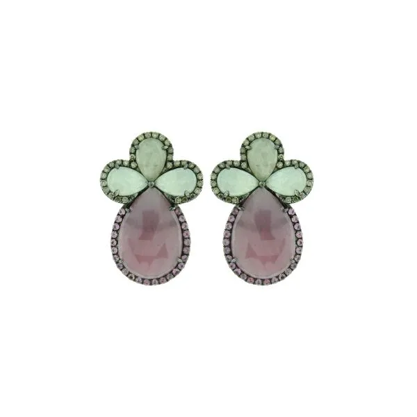 Colored Stone  / Pearl Earrings Joint Venture Estate Jewelry Charleston, SC