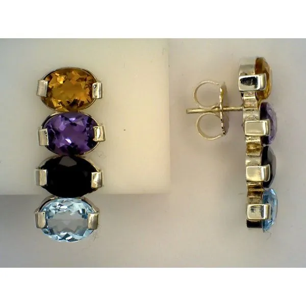 Colored Stone  / Pearl Earrings Joint Venture Estate Jewelry Charleston, SC