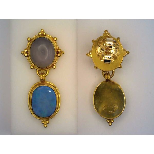 Colored Stone  / Pearl Earrings Joint Venture Estate Jewelry Charleston, SC