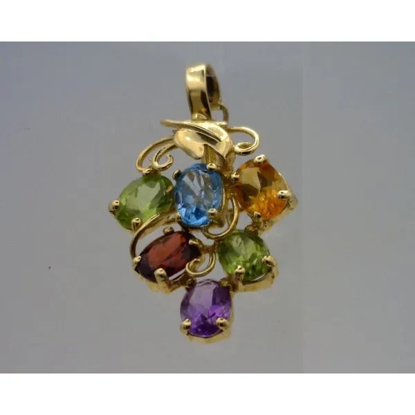 Colored Stone  / Pearl Pendant Joint Venture Estate Jewelry Charleston, SC