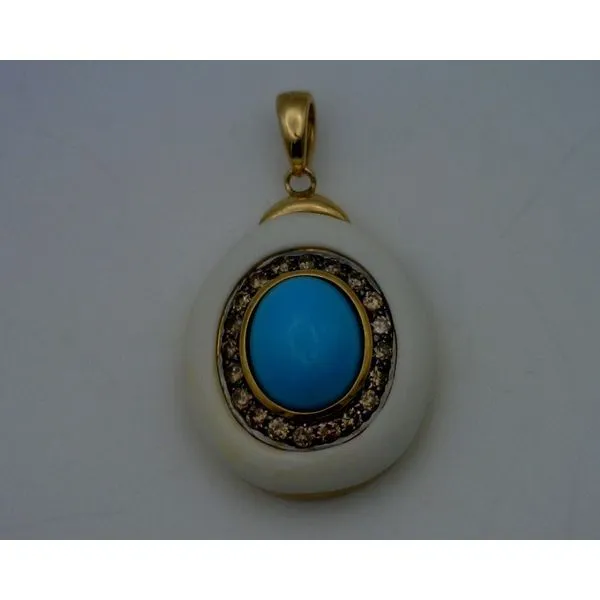 Colored Stone  / Pearl Pendant Joint Venture Estate Jewelry Charleston, SC