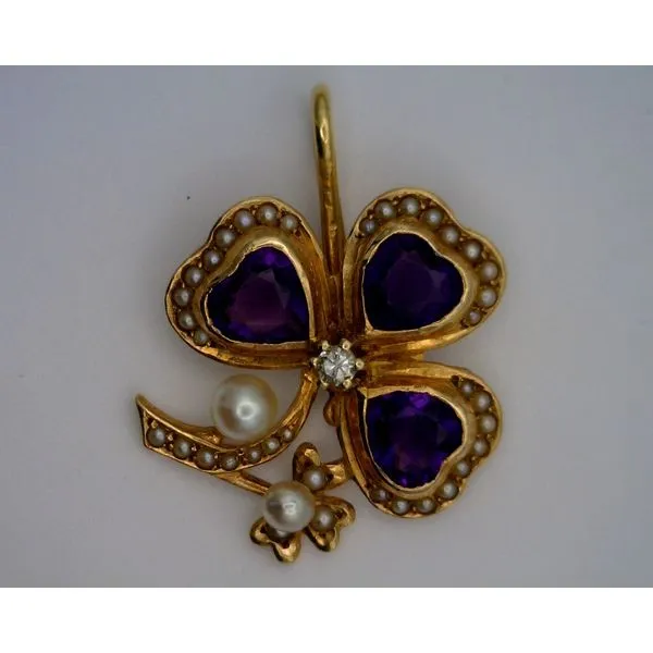 Colored Stone  / Pearl Pendant Joint Venture Estate Jewelry Charleston, SC