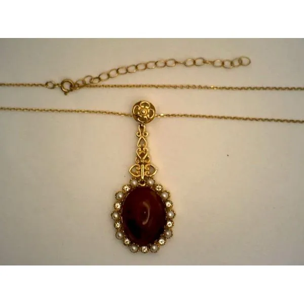 Colored Stone  / Pearl Pendant Joint Venture Estate Jewelry Charleston, SC