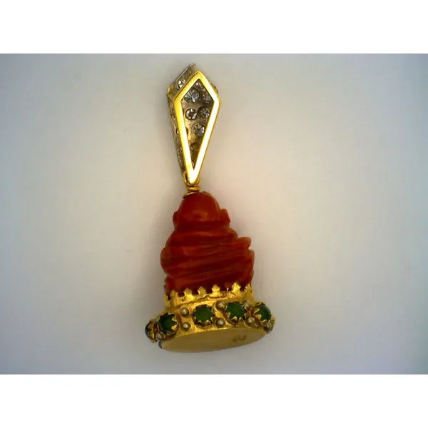 Colored Stone  / Pearl Pendant Image 2 Joint Venture Estate Jewelry Charleston, SC