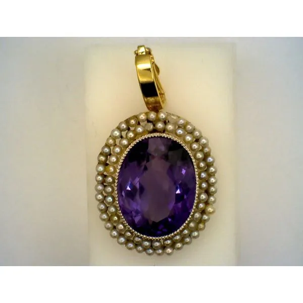 Colored Stone  / Pearl Pendant Joint Venture Estate Jewelry Charleston, SC