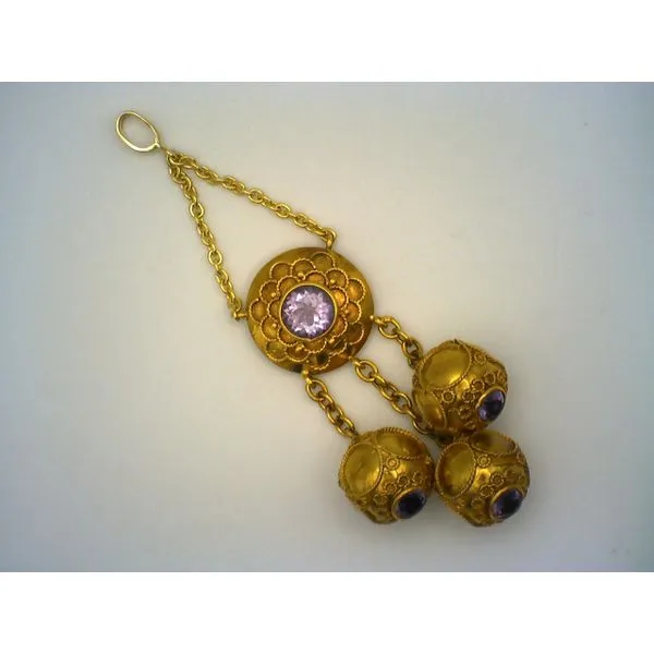 Colored Stone  / Pearl Pendant Joint Venture Estate Jewelry Charleston, SC