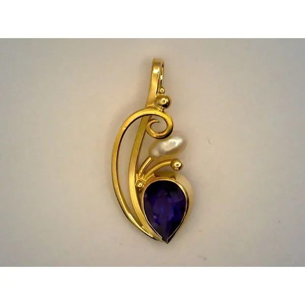 Colored Stone  / Pearl Pendant Joint Venture Estate Jewelry Charleston, SC