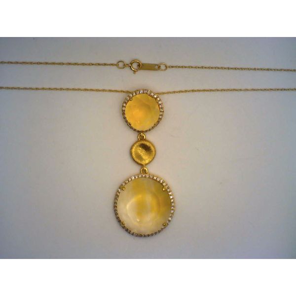 Colored Stone  / Pearl Pendant Joint Venture Estate Jewelry Charleston, SC