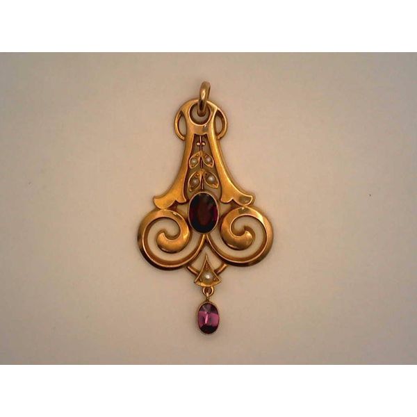 Colored Stone  / Pearl Pendant Joint Venture Estate Jewelry Charleston, SC