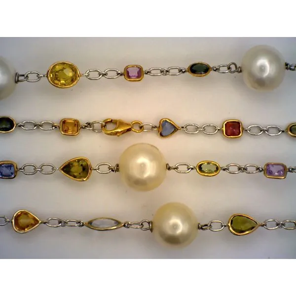 Colored Stone  / Pearl Necklace Image 2 Joint Venture Estate Jewelry Charleston, SC