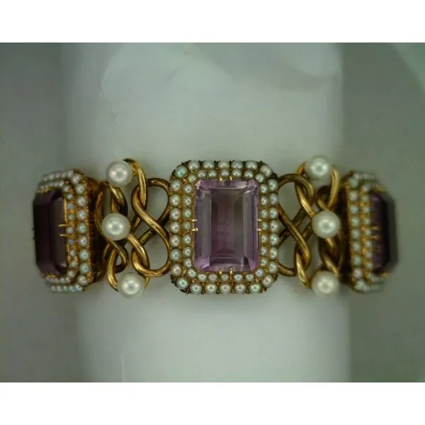 Colored Stone  / Pearl Bracelet Joint Venture Estate Jewelry Charleston, SC