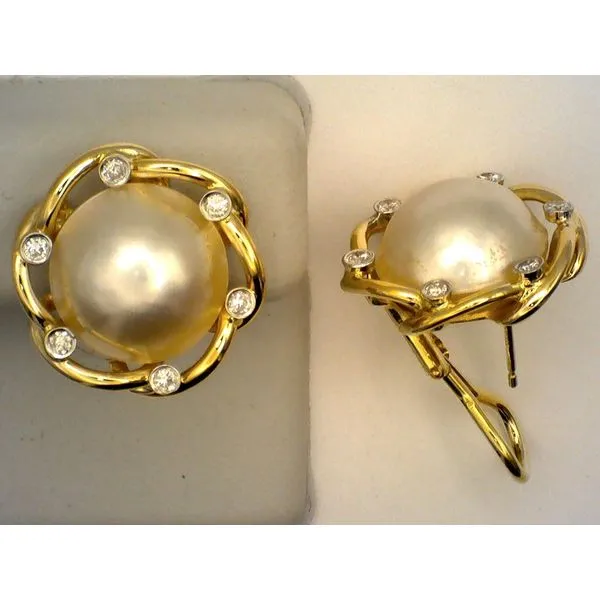 Colored Stone  / Pearl Earrings Joint Venture Estate Jewelry Charleston, SC