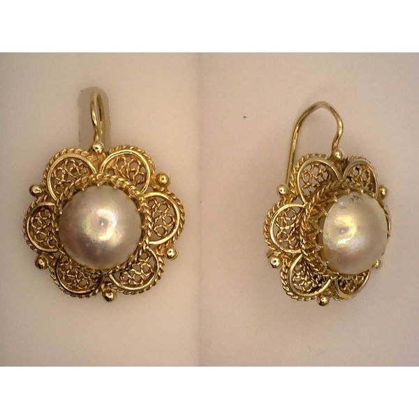 Colored Stone  / Pearl Earrings Joint Venture Estate Jewelry Charleston, SC