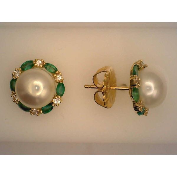Colored Stone  / Pearl Earrings Joint Venture Estate Jewelry Charleston, SC