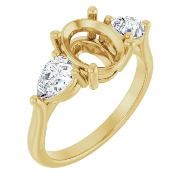 Semi Mount Stuller Ring Mountings Platinum Stuller Round Pave