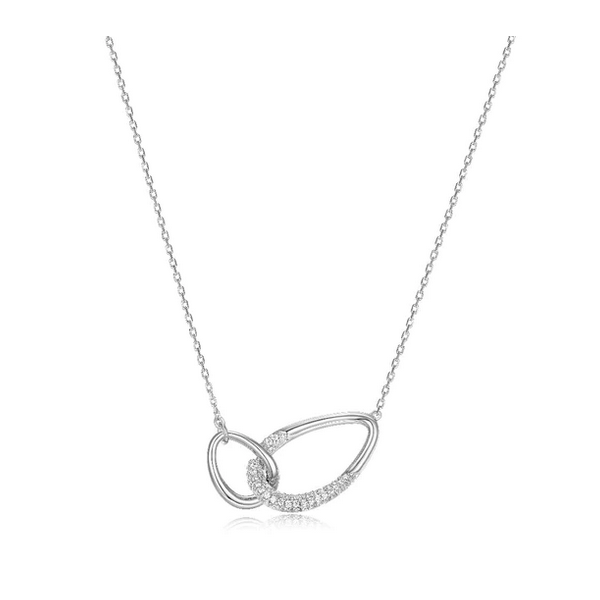 Sterling Silver Interlocking Oval Link Necklace J. West Jewelers Round Rock, TX