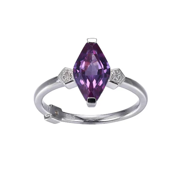 Lab Created Alexandrite Sapphire & Lab Grown Diamond Ring J. West Jewelers Round Rock, TX