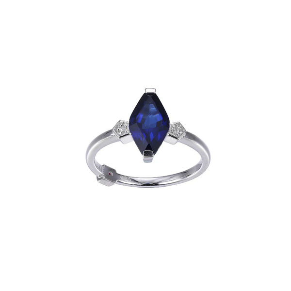 Lab Created Sapphire & Lab Grown Diamond Ring J. West Jewelers Round Rock, TX