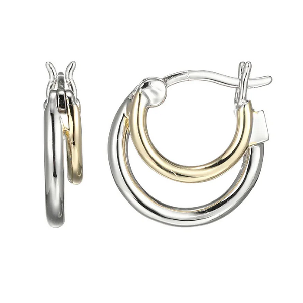 Two Toned Hoop Earrings J. West Jewelers Round Rock, TX