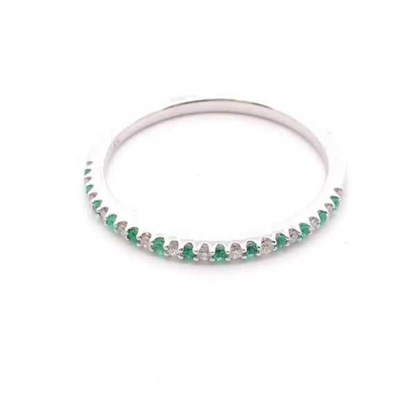 Emerald and Diamond Anniversary Band JWR Jewelers Athens, GA