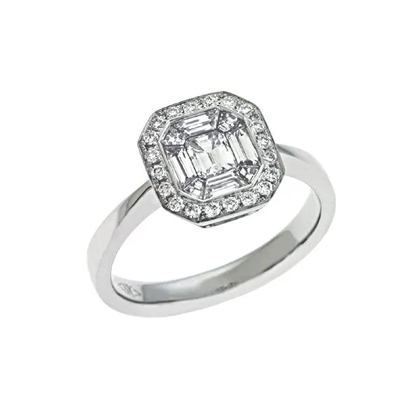Baguette and Round Engagement Ring JWR Jewelers Athens, GA