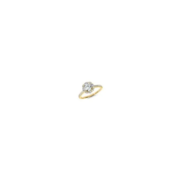 Yellow Halo Style Diamond Semi-Mount Engagement Ring JWR Jewelers Athens, GA