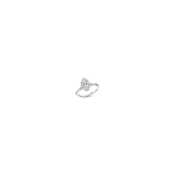 White Marquise Halo Semi-Mount Engagement Ring JWR Jewelers Athens, GA