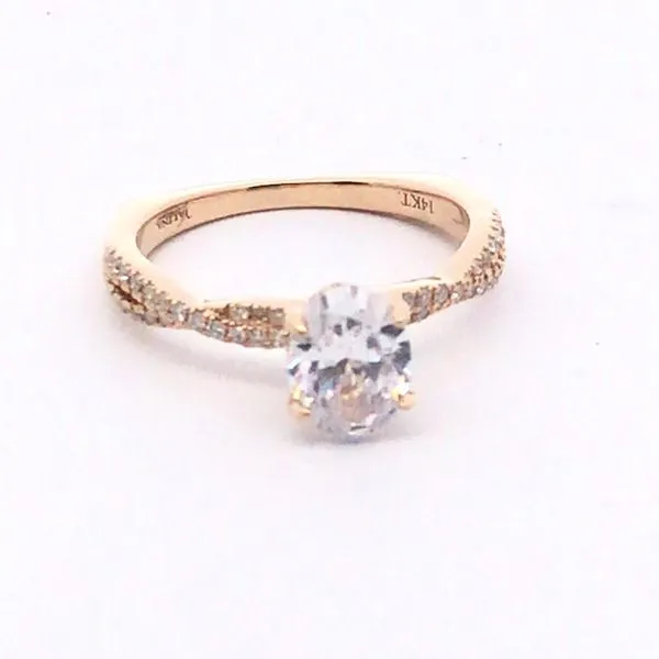 Yellow Semi-Mount Twisted Shank Engagement Ring JWR Jewelers Athens, GA