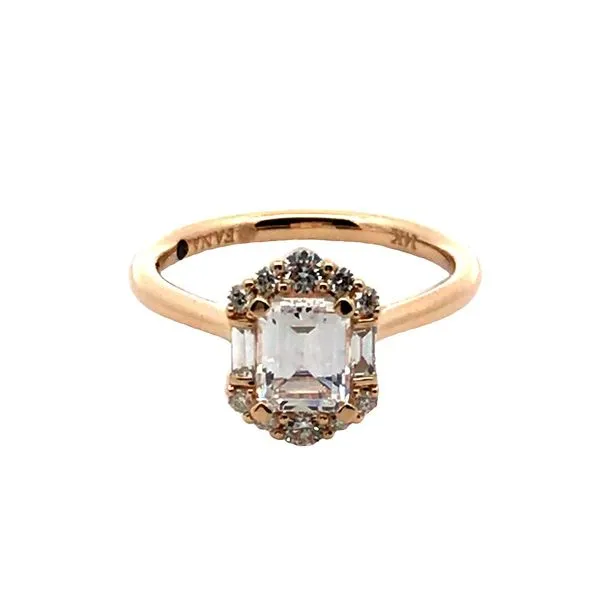 Yellow Semi-Mount Engagement Ring with Round and Baguette Diamond Accents JWR Jewelers Athens, GA
