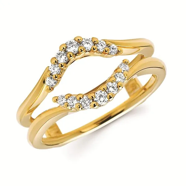 14K Yellow Gold Ring Guard with Fourteen Round Diamonds having a Total Weight of 0.27 carats. JWR Jewelers Athens, GA