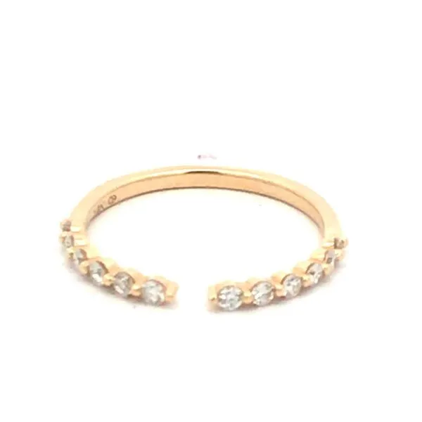 14K Yellow Gold Open Diamond Wrap Ring with Twelve Round Diamonds having a Total Weight of 0.25 carats. JWR Jewelers Athens, GA