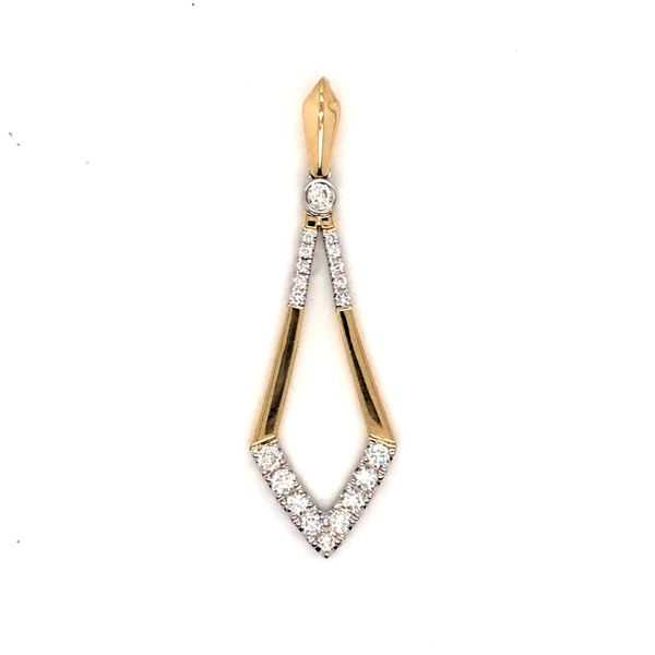 Yellow Gold Diamond Pendant JWR Jewelers Athens, GA