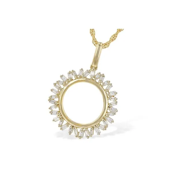 Yellow Gold Diamond Circle Necklace JWR Jewelers Athens, GA