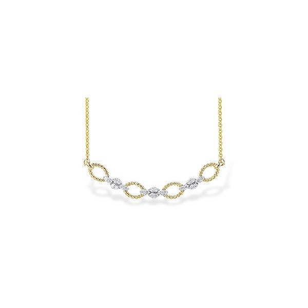 Two-Tone Gold Diamond Fashion Necklace JWR Jewelers Athens, GA