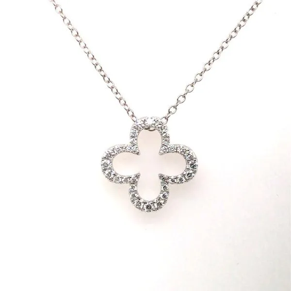 Clover Design Diamond Necklace JWR Jewelers Athens, GA