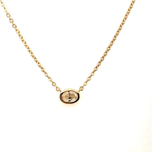 Oval Diamond Necklace JWR Jewelers Athens, GA