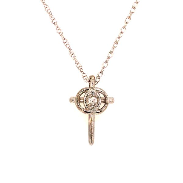 Silver Christian Marriage Symbol Cross Necklace JWR Jewelers Athens, GA