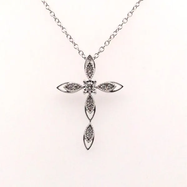 White Diamond Cross Necklace JWR Jewelers Athens, GA