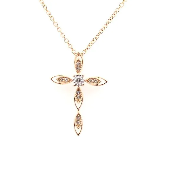 Yellow Diamond Cross Necklace JWR Jewelers Athens, GA