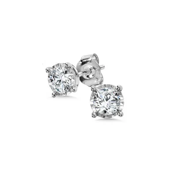 White Gold Diamond Earrings JWR Jewelers Athens, GA