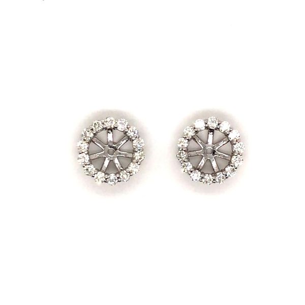 White Gold Diamond Earring Jackets JWR Jewelers Athens, GA
