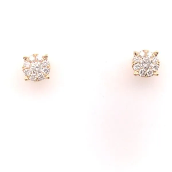 Diamond Cluster Earrings JWR Jewelers Athens, GA