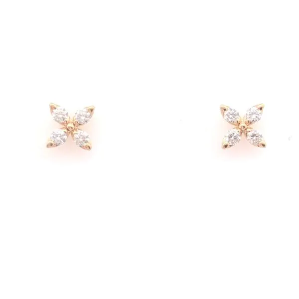 Diamond Cluster Earrings JWR Jewelers Athens, GA