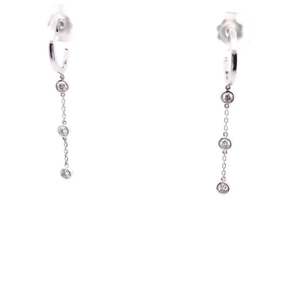 White Diamond Dangle Earrings JWR Jewelers Athens, GA