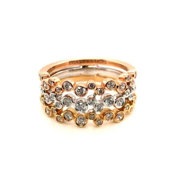 Two-Tone Three Row Diamond Band JWR Jewelers Athens, GA