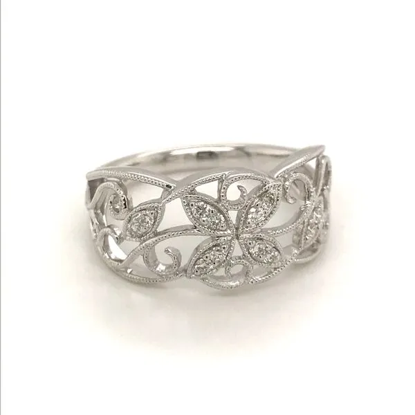 White Diamond Filigree Ring JWR Jewelers Athens, GA
