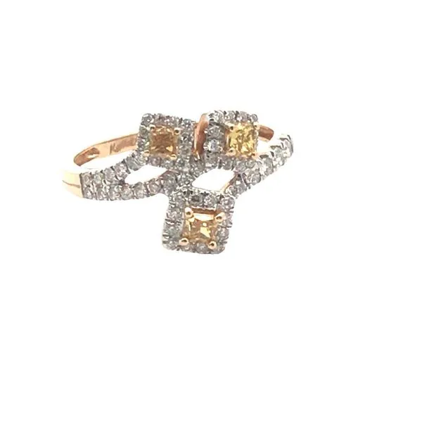 Diamond Fashion Ring with Three Yellow Diamonds JWR Jewelers Athens, GA